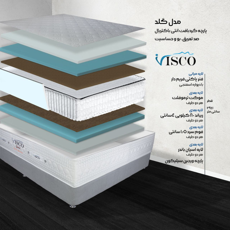 تشک ویسکو مدل گلد